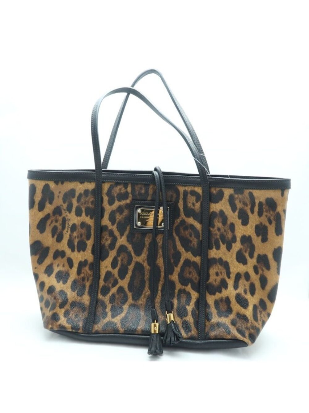 Dolce & Gabbana Tote Bag Leopard Fringe